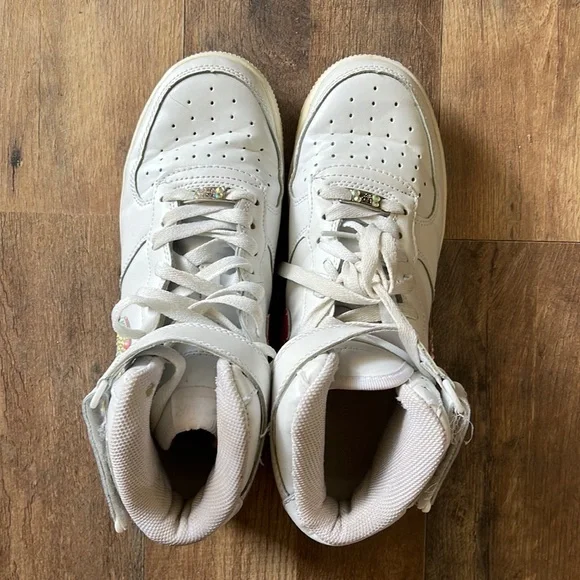 Custom bling Nike Air Force ones high top size mens 7 - Picture 5 of 8